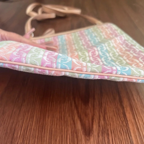 Fossil Multicolor Pastel Signature Canvas Crossbody Bag NWOT - Picture 4 of 10